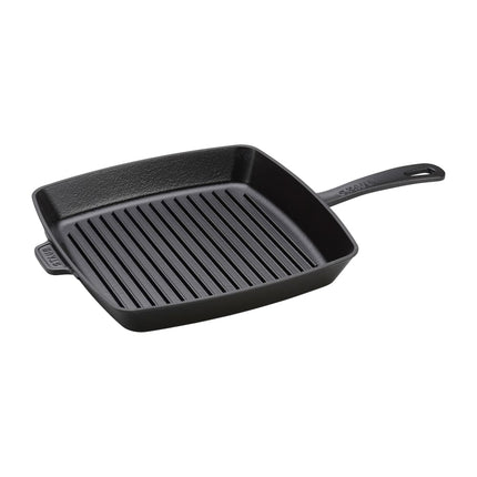 Chảo Nướng Staub 1003307 Vuông 30.5 cm Có Tay Cầm Gang Tráng Men Đen Mờ
