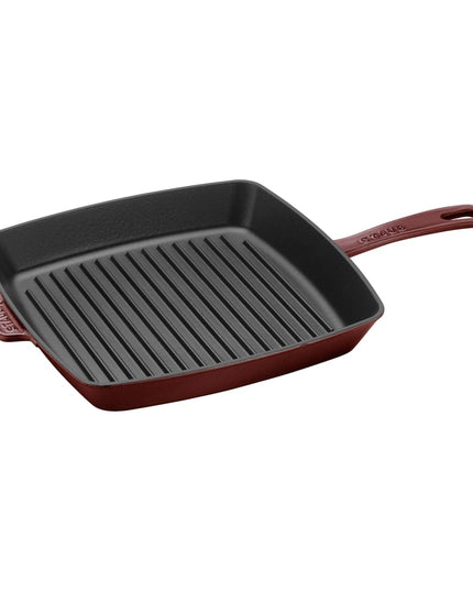 Chảo Nướng Staub 1003342 Vuông 30.5 cm Có Tay Cầm Gang Tráng Men Đỏ Lựu
