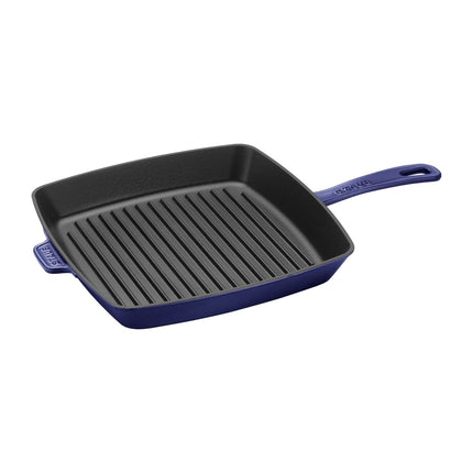 Chảo Nướng Staub 1003328 Vuông 30.5 cm Có Tay Cầm Gang Tráng Men Xanh Đậm