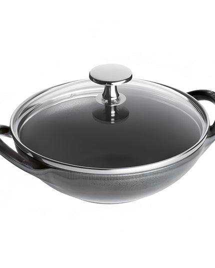 Chảo Gang Mini Staub 1004677 16.5 cm Tráng Men Có Nắp - Màu Xám Than Chì