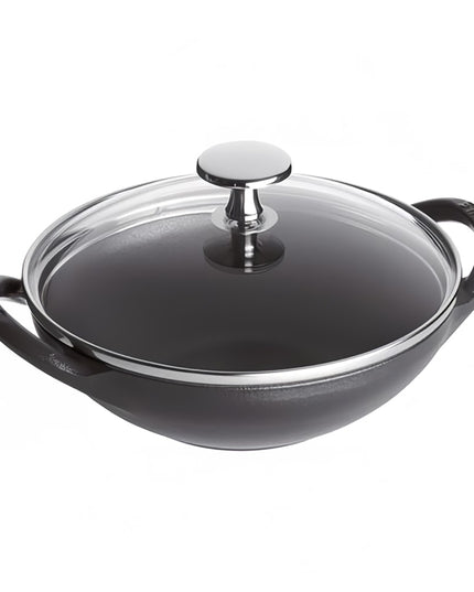 Chảo Gang Mini Staub 1004675 16.5 cm Tráng Men Có Nắp - Màu Đen Mờ