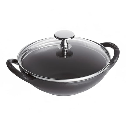 Chảo Gang Mini Staub 1004675 16.5 cm Tráng Men Có Nắp - Màu Đen Mờ