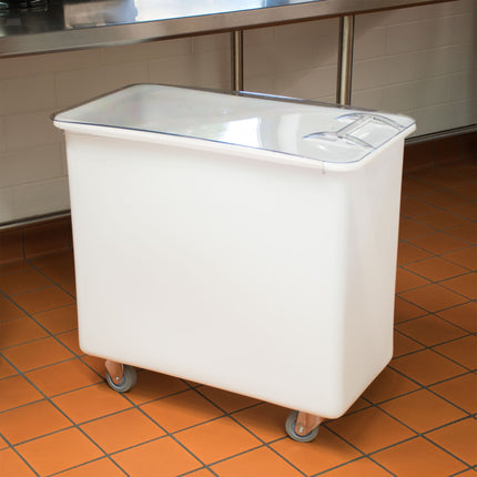 Thùng đựng nguyên liệu di động nắp phẳng trượt Cambro IB36148 129 lít / 540 cup màu trắng