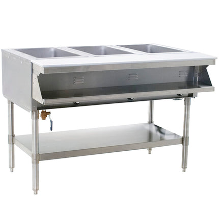 Bàn giữ nóng thức ăn kiểu hấp cách thủy Eagle Group SHT3 - Ba khay, bồn kín, 120V