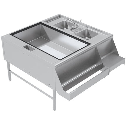 Trạm làm việc pass-through inox Advance Tabco PR-42X42-10-L Prestige Series (khay đá bên trái)