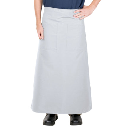 Tạp dề bistro vải poly-cotton Intedge xám, 2 túi
