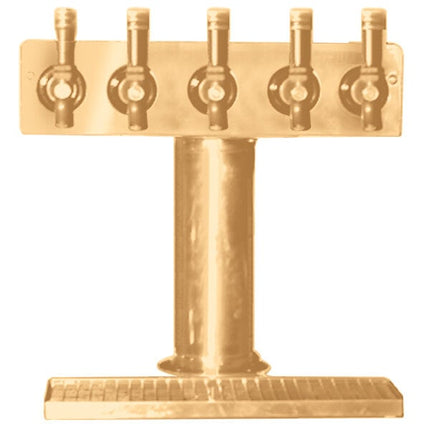 Trụ vòi bia 5 vòi làm mát bằng gió Eagle Group BT5B-DT Spec-Bar 2000 đồng thau có khay hứng - Cột 7,6 cm