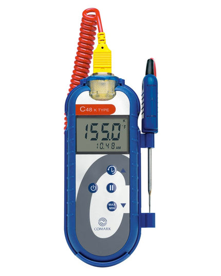 Bộ Nhiệt Kế Thực Phẩm Comark C48/P15 Đầu Dò PK15M Giá Đỡ - Loại K