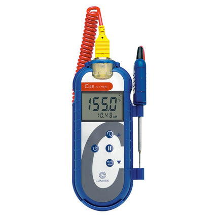 Bộ Nhiệt Kế Thực Phẩm Comark C48/P15 Đầu Dò PK15M Giá Đỡ - Loại K