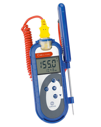 Bộ Nhiệt Kế Thực Phẩm Comark C48/P16 Đầu Dò PK19M Giá Đỡ - Loại K