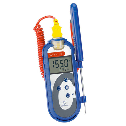 Bộ Nhiệt Kế Thực Phẩm Comark C48/P16 Đầu Dò PK19M Giá Đỡ - Loại K