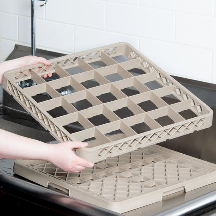 Ngăn nối giá đựng ly 25 ngăn màu be Vollrath Traex® TRB-32 cỡ đầy đủ
