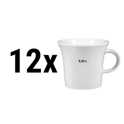 (12 pcs) SELTMANN WEIDEN | Savoy Espresso/Demitasse Cups – 90 ml – White Porcelain