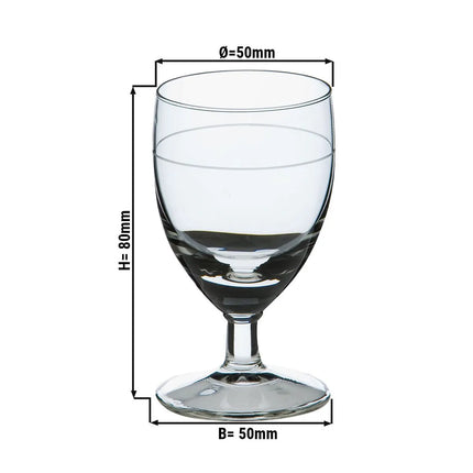 (12 pcs) Shot glass - GGM Gastro GILDE - 35 cc - calibrated at 3,50 cl