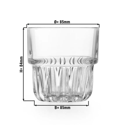 (12 pcs) Tumbler - GGM Gastro EVEREST - 266 ml - Clear