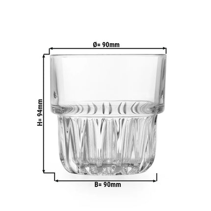 (12 pcs) Tumbler - GGM Gastro EVEREST - 355 ml - Clear
