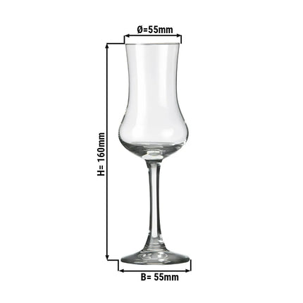 (12 pcs) Tumbler - GGM Gastro SPECIALS - 90 ml - Clear