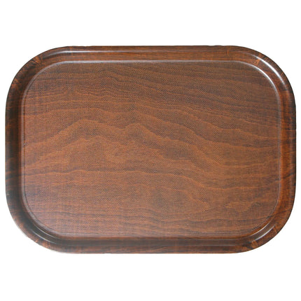 (12 pieces) CAMBRO | Beech Wood Serving Tray – Non-Slip – Rectangular – Basil Green – 750×480 mm