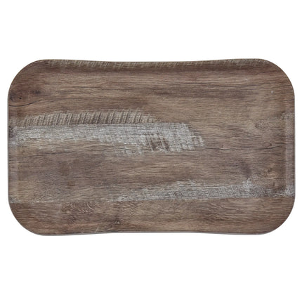 (12 pieces) CAMBRO | CENTURY™ Fibreglass Serving Tray – 530×370 mm – Dark Oak Wood Effect