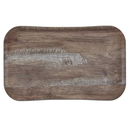(12 pieces) CAMBRO | CENTURY™ Fibreglass Serving Tray – Dark Oak Wood Effect – GN 1/1 530×325 mm – Dishwasher safe