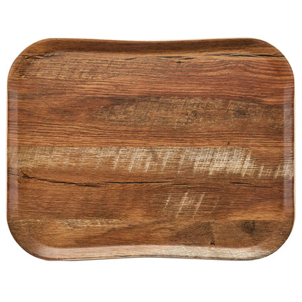 (12 pieces) CAMBRO | CENTURY™ Fibreglass Serving Tray – GN 1/2 325×265 mm – Brown Oak Wood Effect