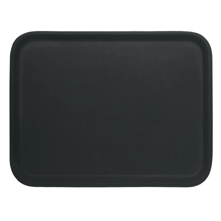 (12 pieces) CAMBRO | KORFU - Laminated tray - rectangular - 360x460mm - with non-slip rubber surface - black on grey