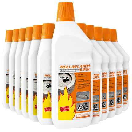 (12 pieces) Helloflamm | Special burning liquid - for safety can H00100