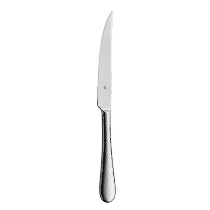 (12 pieces) WMF | Sitello Pizza Knife – 18/10 Stainless Steel - 235 mm - Polished - Hammered Finish - Monobloc
