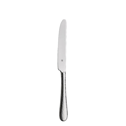 (12 pieces) WMF | Sitello Table Knife – 18/10 Stainless Steel - 213 mm - Polished - Hammered Finish - Monobloc