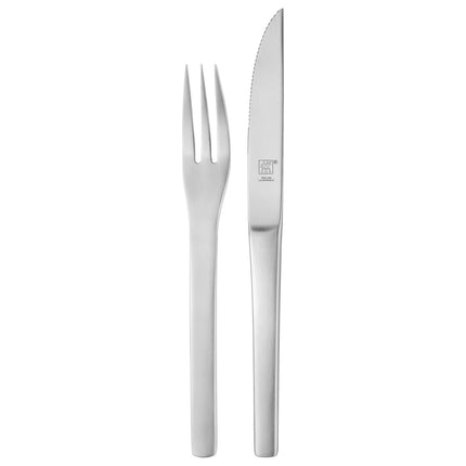 (12 pieces) ZWILLING | Steak Knife & Fork Set – 18/10 Stainless Steel - Wooden Box