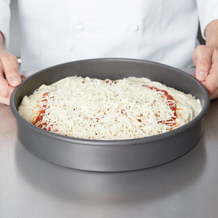 Khay pizza đế dày / thành thẳng nhôm anod cứng American Metalcraft HC80122 30 x 5 cm