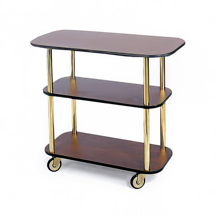 Xe Đẩy Tráng Miệng Chữ Nhật Geneva Thiết Kế Nhiều Tầng - Gỗ Gụ (36100)