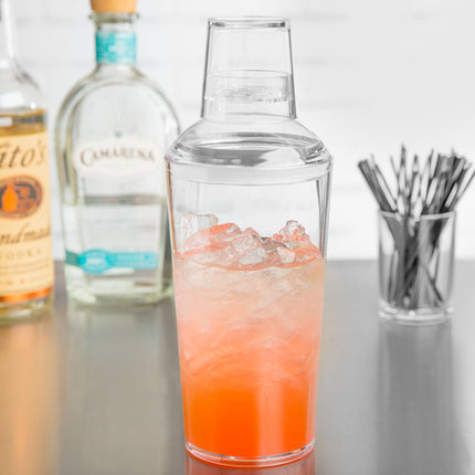 Bình lắc cocktail cobbler 3 mảnh nhựa trong TableCraft PS378 799 ml