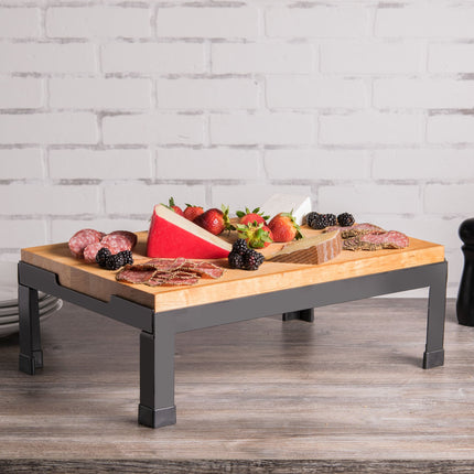 Kệ khối gỗ thớt khung sơn tĩnh điện đen TableCraft BBR18126 47 x 32 x 16,5 cm