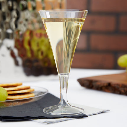 Ly dùng một lần Fineline Tiny Temptations 6412-CL 59 ml 1-Piece Tiny Barware trong suốt nhựa tròn Champagne Flute - Thùn