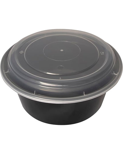 Hộp Đựng Thực Phẩm Tròn ITI TG-PP-38-R 1124 ml Nhựa Đen