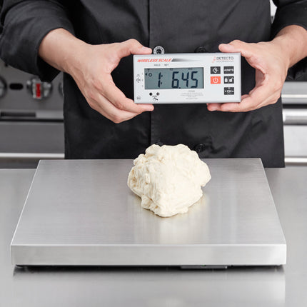 Cân pizza thép không gỉ màn hình số không dây Cardinal Detecto PZ30W 13,6 kg có tare cảm ứng