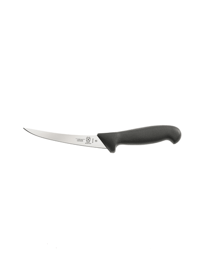 Mercer Culinary M13703 Dao Rọc Xương Cong 15 cm Cán Nhựa Nylon Kết Cấu Đen, Thép Đức Carbon Cao