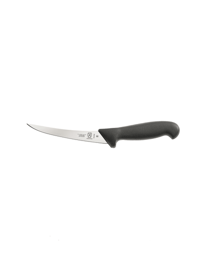 Mercer Culinary M13704 Dao Rọc Xương Cong Bán Linh Hoạt 15 cm Cán Nylon Đen Vân Nổi, Thép Đức Carbon Cao