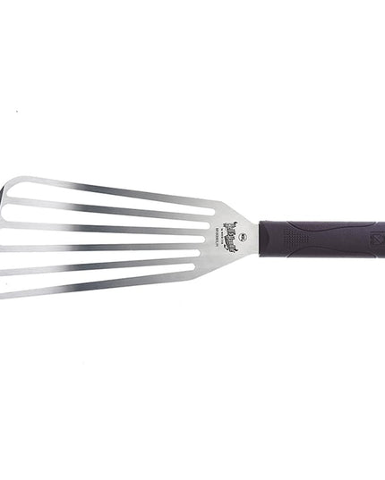 Xẻng Lật Cá Có Rãnh Mercer Culinary M18390LH 22.9 cm Tay Cầm Nylon Đỏ Thép Không Gỉ