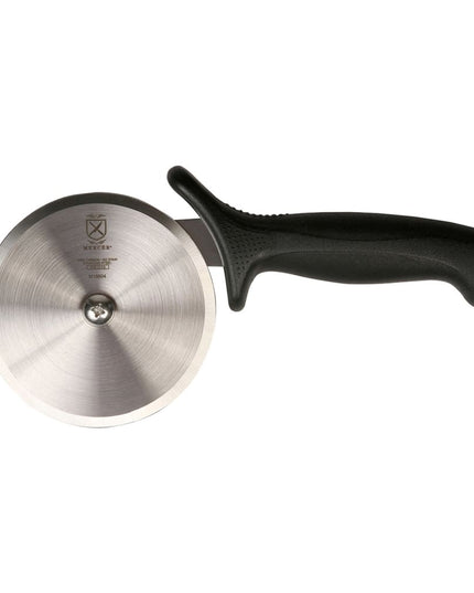 Dao Cắt Pizza Mercer Culinary M18604BK 10.2 cm Cán Santoprene®/Polypropylene Đen, Thép Cacbon Cao Nhật Bản