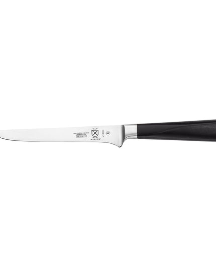 Mercer Culinary M19030 6" Stiff Boning Knife - Black Ergonomic POM Handle, High-Carbon German Steel
