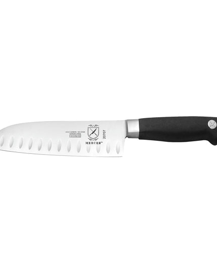 Dao Santoku Mercer Culinary M20707 17.8 cm Lưỡi Thép Carbon Cán Santoprene® Đen