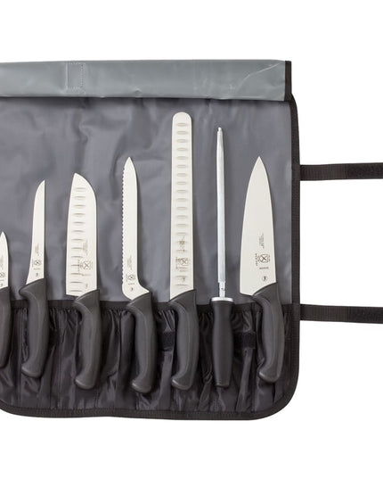 Bộ Dao Mercer Culinary M21820 8 Món Kèm Túi Cuộn Có Dây Đai Tháo Rời Điều Chỉnh
