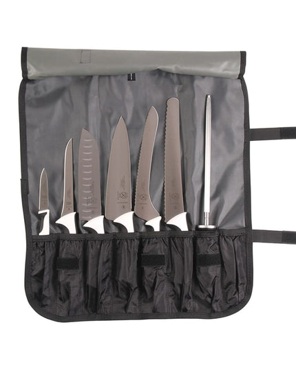 Bộ Dao Mercer Culinary M21821WH 8 Món Túi Cuộn Dây Đeo Tháo Rời Điều Chỉnh