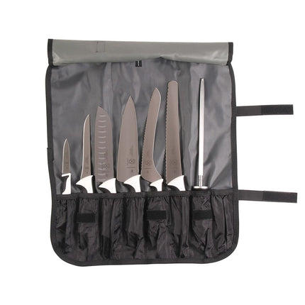 Bộ Dao Mercer Culinary M21821WH 8 Món Túi Cuộn Dây Đeo Tháo Rời Điều Chỉnh