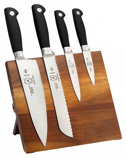 Bộ Dao 5 Món Mercer Culinary M21960AC Bảng Nam Châm Gỗ Acacia