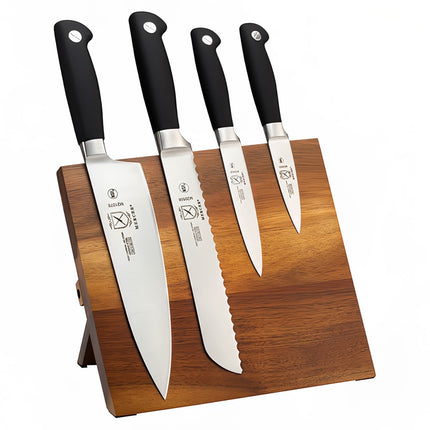 Bộ Dao 5 Món Mercer Culinary M21960AC Bảng Nam Châm Gỗ Acacia
