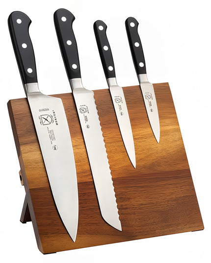 Bộ Dao 5 Món Mercer Culinary M21970AC Bảng Nam Châm Gỗ Acacia