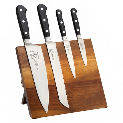 Bộ Dao 5 Món Mercer Culinary M21970AC Bảng Nam Châm Gỗ Acacia